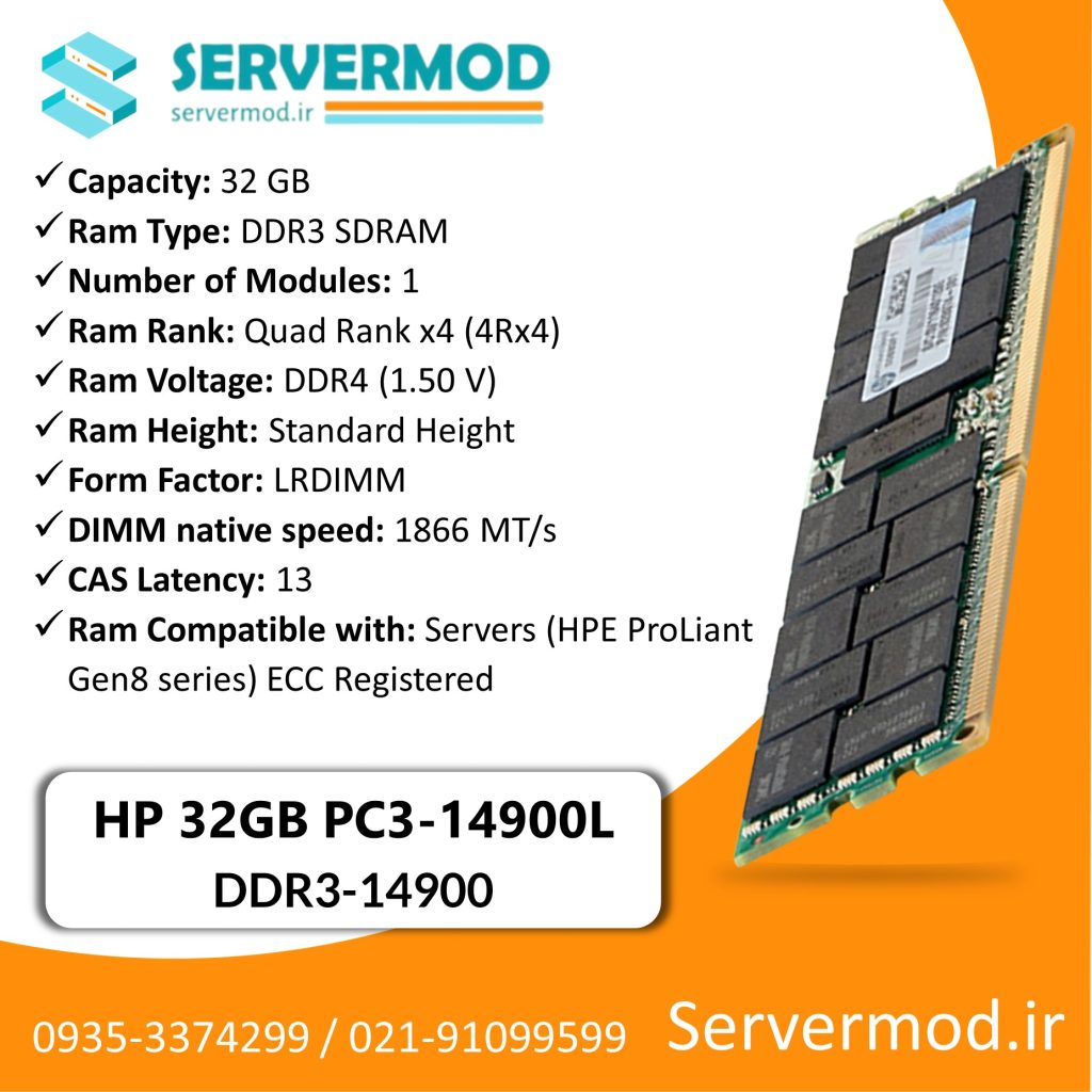 رم سرور HP Memory 32GB 14900L