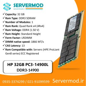 رم سرور HP Memory 32GB 14900L
