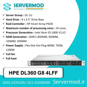 سرور HP ProLiant DL360p Gen8 4LFF
