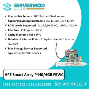 رید کنترلر HPE Smart Array P440 4GB FBWC