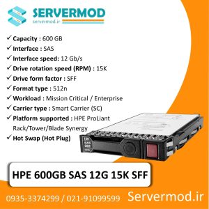 HP 600GB SAS 15k 12g SFF